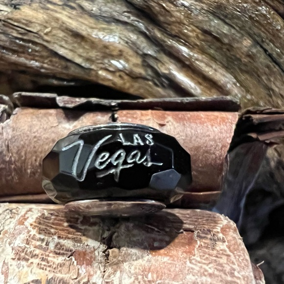 HTF Rare Authentic Pandora Exclusive Las Vegas Black Faceted Fascinating Murano - Picture 6 of 9